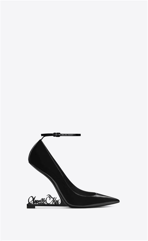 escarpin talon ysl|lee mules ysl.